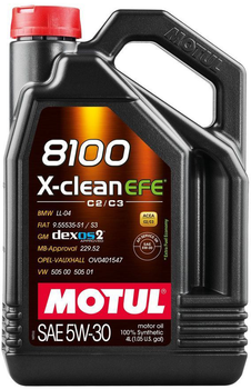 Моторное масло Motul 8100 X-clean EFE SAE 5W-30 4 л (109171)
