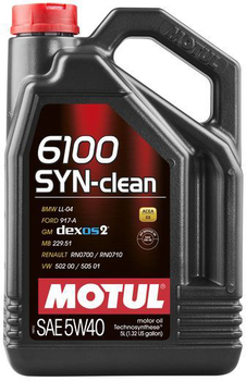 Моторное масло Motul 6100 Syn-clean SAE 5W-40 5 л (107943)
