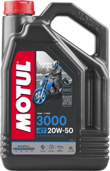 Моторное масло Motul 3000 4T SAE 20W-50 4 л (107319) (837041)