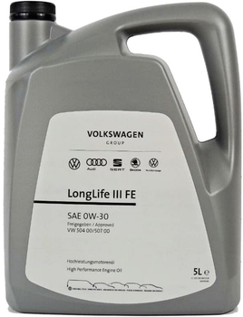 Моторное масло синтетическое VAG LongLife III FE 0W-30 5 л (GS55545M4)