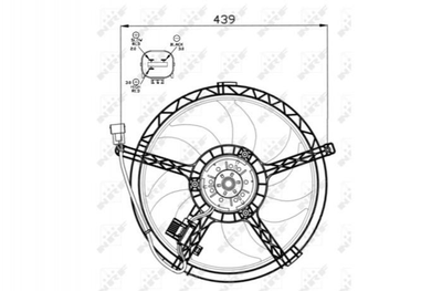 Вентилятор охлаждения двигателя NRF 47553 17427535100, 7535100