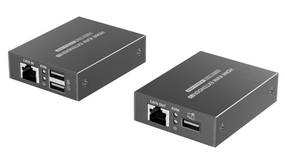Удлинитель HDMI, USB-клавиатуры и мышки по витой паре до 70 метров Lenkeng LKV372KVM