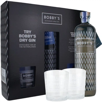 Джин Bobby's 0.7 л 42% у п/у + 2 склянки (8710631120863)