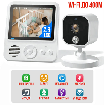 Видеоняня Baby Monitor с 2.8-дюймовым экраном ABM-900