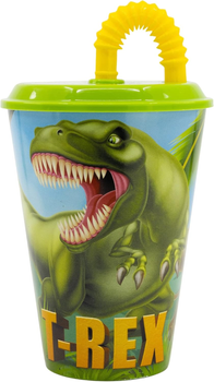 Стакан для дітей з трубочкою 430 мл Stor Dinosaur (26230)