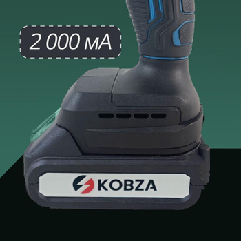 Аккумуляторная батарея KOBZA 21 В - 2000 мА литиевая АКБ для инструментов (электропилы, шуруповерта)