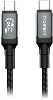 Кабель Choetech USB4.Gen 3, 40 Gbps, 240w, C-тато/C-тато, 1.2 м (XCC-1040)