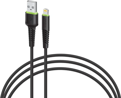 Кабель Intaleo CBFLEXL1 USB-A to Lightning 12W 1.2 м Черный (1283126577673)