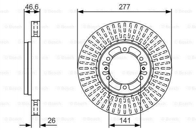 Тормозные диски BOSCH 0986479T41 Hyundai H-1 581294A400