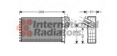 Радиатор печки Van Wezel 40006226 Peugeot 307 6448K0