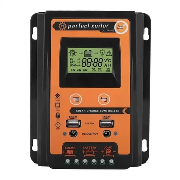 Контролер заряду для сонячних батарей на ШІМ 12/24В 30А, USB MPPT PWM