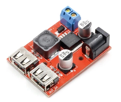 Перетворювач знижувальний USB DC-DC 6-40В на 5В 3А LM2596S