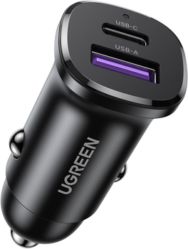 Автомобільний ЗП Ugreen 30W USB C Car Charger, PD 30W/SCP 22.5W, Mini Car USB Charger with LED Light, for iPhone 16/15/14/13/12/11, Galaxy S24/S23/S22/21
