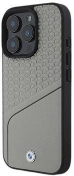 Чохол CG Mobile BMW Sign Leather Textured MagSafe для Apple iPhone 16 Pro Grey (BMHMP16L23RDCLG)