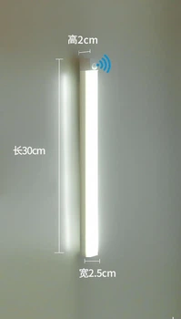 Акумуляторний світильник із датчиком руху 30 см, 21 LED, 6000K, USB 5V