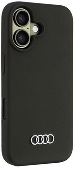 Etui Audi Silicone Case do Apple iPhone 16 Black (6955250227964)