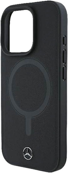 Панель Mercedes-Benz Smooth Leather MagSafe для iPhone 16 PRO MAX Black (MEHMP16X23RCMK)