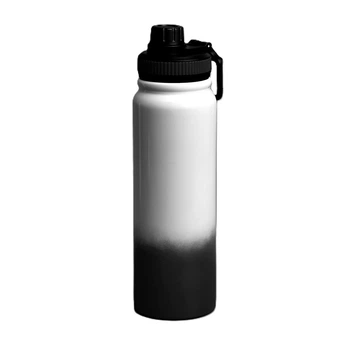 Термобутылка спортивная Stenson MT-4929-80 для воды 800 мл Black-White