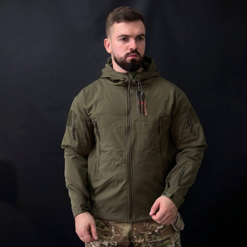 Тактична демісезонна Куртка Softshell олива розмір 2XL