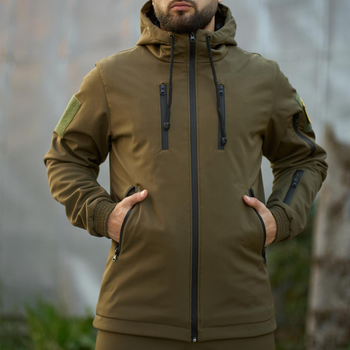 Мужская куртка "Reef" SoftShell на микрофлисе до -10°C койот размер 3XL