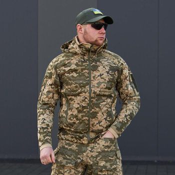 Водовідштовхувальна куртка з капюшоном Yinren Gen 5 Softshell піксель розмір 3XL