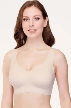 Топ з ущільненою чашкою Lauma 52/54(3XL/4XL) Срібляста півонія (103444)