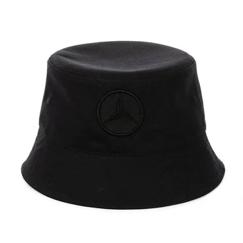 Молодежная панама с вышивкой Мерседес (Mercedes) (One-size) Черный