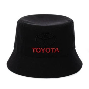 Молодежная панама с вышивкой Тойота (Toyota) (One-size) Черный