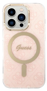 Панель Guess Hardcase IML 4G MagSafe для Apple iPhone 16 Pro Pink (GUHMP16LH4STP)