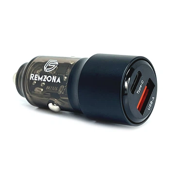Автомобильное зарядное устройство (автозарядка АЗУ ) Remzona Treneas Acey 95W CCAC-05BK |USB+Type-C, 3A, 95W | Черный