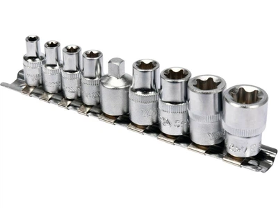 Набор звездных головок TORX Е5-Е16, 9 предметов YATO (YT-0520)