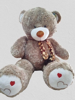 М'яка іграшка Joy Toy Ведмедик з шарфом 150 см Коричневий