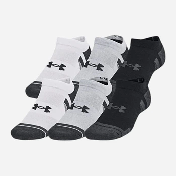 Набор женских носков коротких Under Armour Performance Cotton - Solid 3 3Pk 1386243-011 L 3 пары Белый/Черный/Серый (196886295026)