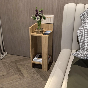 Тумбочка приліжкова з полицею Osby 60х26,6х25 см Дуб Крафт Золотий
