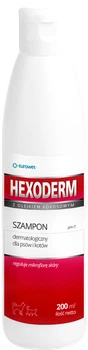 Дерматологічний шампунь Eurowet Гексодерм Hexoderm з хлоргексидином 3% та кокосовим маслом для собак та котів 200 мл