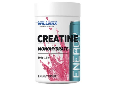 Креатин Willmax Creatine Monohydrate 500 грамм Вкус Энергетический напиток