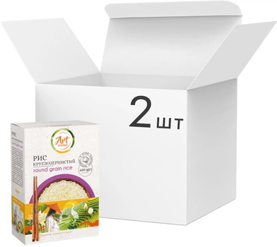 Упаковка рису Art Foods Круглозернистий 100 г x 4 пакетики х 2 шт (0.8 кг) (3983323764)