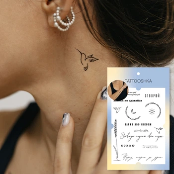 Набор временных тату TATTOOSHKA "Мини колибри" LB-125-3