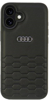 Панель Audi Synthetic Leather для Apple iPhone 16 Plus Black (6955250228435)