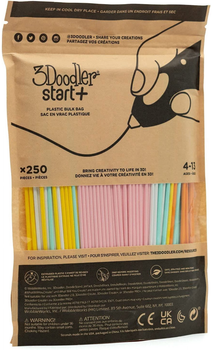 Zestaw do 3D długopisu 3Doodler Start Filament Refill Bag 5 kolorów 2.5 mm 250 sztuk (0817005023978)