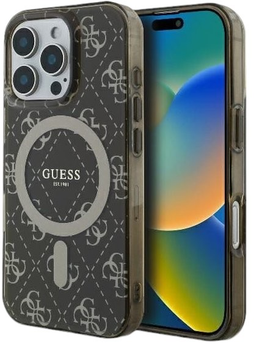 Панель Guess Hardcase IML 4G MagSafe для Apple iPhone 16 Pro Max Brown (GUHMP16XH4DTEW)