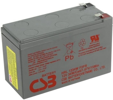 Аккумуляторная батарея CSB HRL1234WF2 12 V 9 Ah (5904006036962)