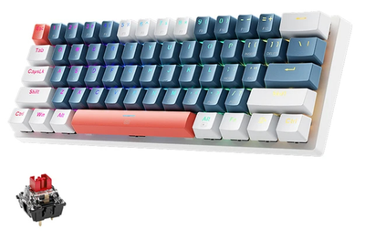 Механическая клавиатура Machenike K500-B61 Red Switch BW ENG
