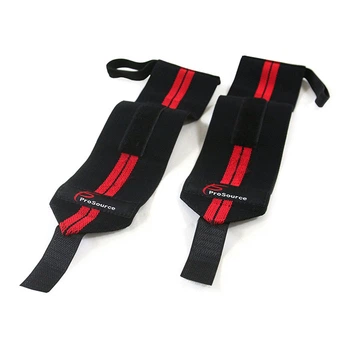Бинты на запястье ProsourceFit Weight Lifting Wrist Wrap w/ Loop, PS-5000-BK/RD