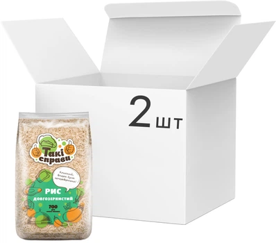 Упаковка риса Такі Справи Длиннозернистый 700 г х 2 шт (1.4 кг) (3983323776)