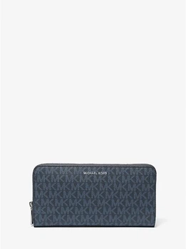 Мужской кошелек Michael Michael KORS Cooper Logo Zip-Around Wallet синий