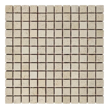 Мозаика каменная KrimArt МКР-2СВ Песчаник Крем бежевая 305x305x6 мм для фасада колонн террасы спа (004125)