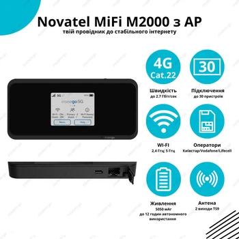 4G WiFi Роутер Novatel MiFi M2000 с антенными разъемами