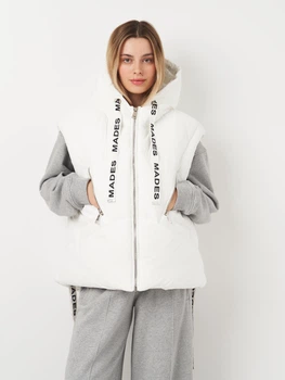 Теплий жилет пуховий жіночий Mades 2417 XS White (ROZ6501103666)