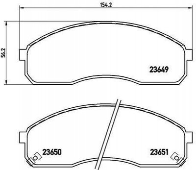 Гальмівні колодки BREMBO P30012 KIA Carnival 0K56A3323Z, 0K56B3323ZA, 0K72G3328Z